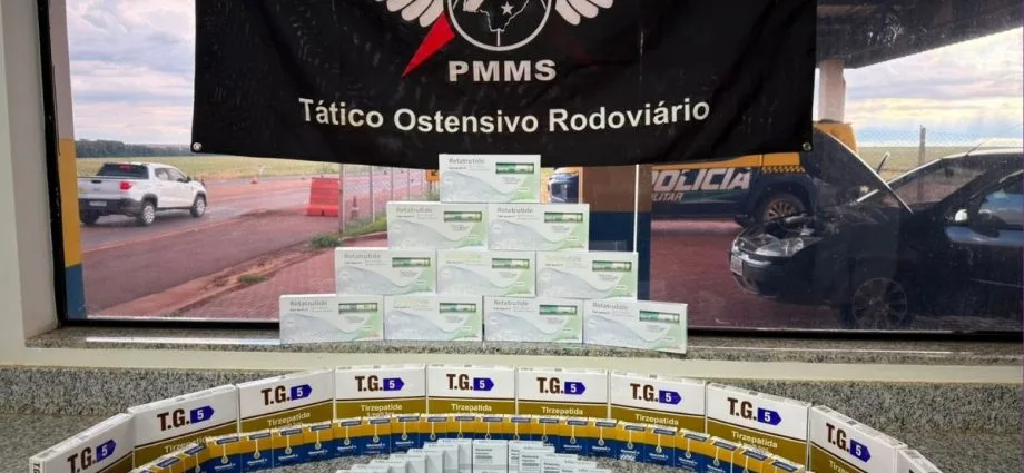 Carga de medicamentos para emagrecer avaliada em R$ 134 mil é apreendida em Maracaju