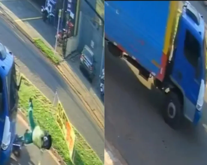 Motociclista fica em estado grave após ser atingido por caminhão em Campo Grande