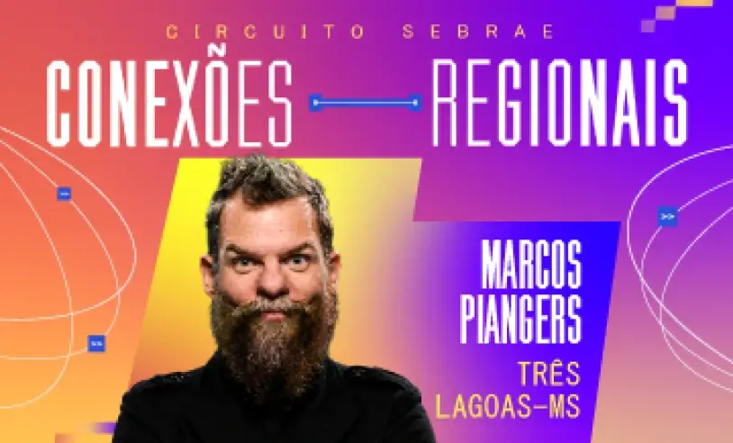 Palestra de Marcos Piangers em Três Lagoas será no dia 30 de setembro