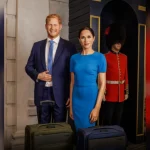 Madame Tussauds reposiciona figuras de Harry e Meghan com malas prontas
