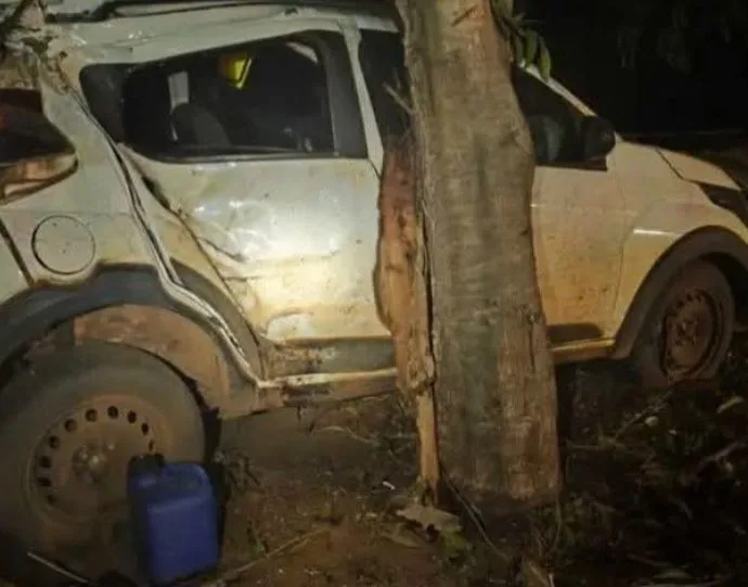 Motorista embriagado causa acidente ao colidir com árvore em Anastácio