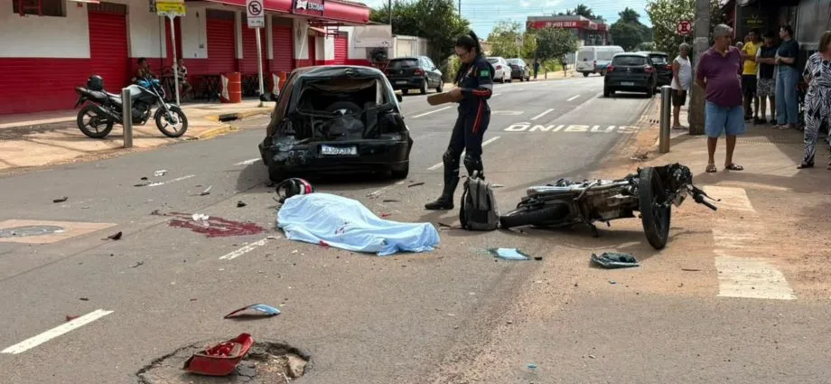 Motociclista morre após colisão com carro em Campo Grande
