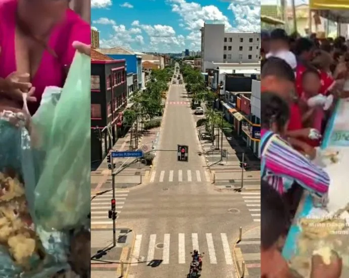 Bolo de 840 quilos celebra 127 anos de Campo Grande na Rua 14 de Julho