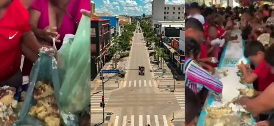 Bolo de 840 quilos celebra 127 anos de Campo Grande na Rua 14 de Julho