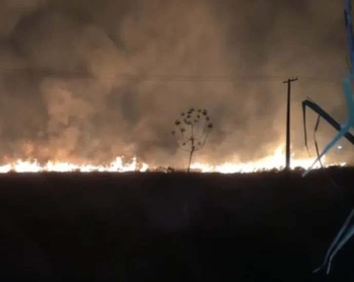 Incêndio em vegetação assusta moradores em Amambai