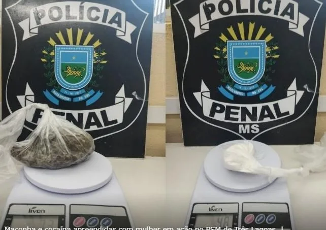 Mulher é presa com drogas na Penitenciária de Três Lagoas