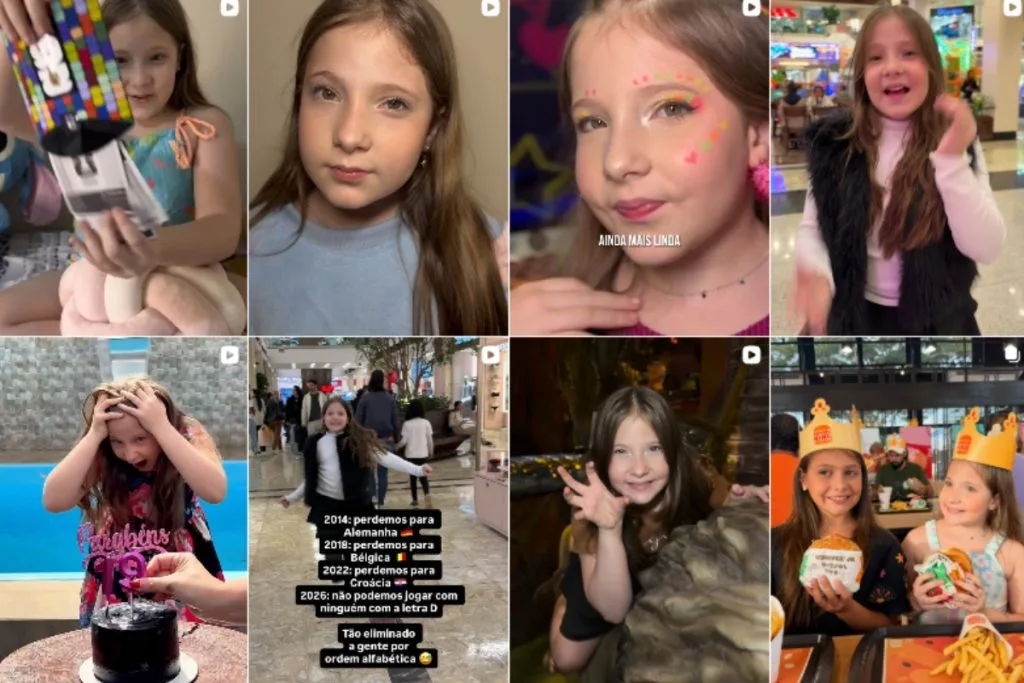 perfil de influencer influenciadora mirim