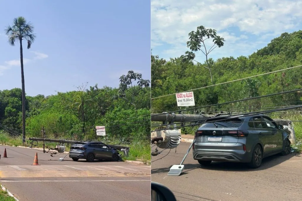 Veículo ficou abandonado sob a estrutura, e causas da colisão serão investigadas. (Foto: Gessyka Câmara)