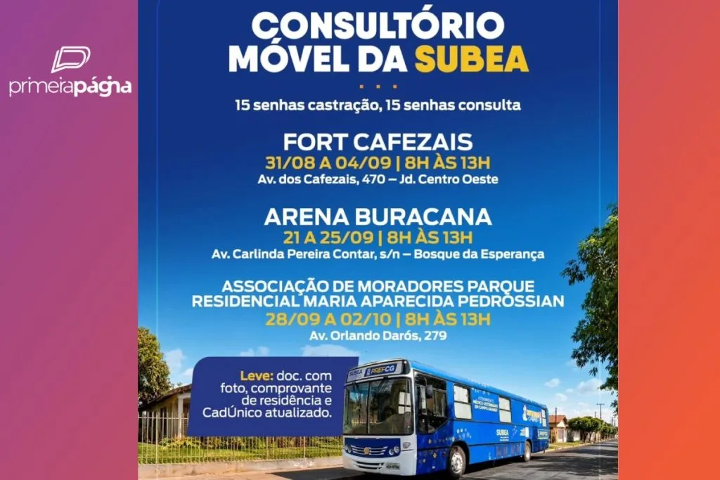 consultório móvel subea agenda