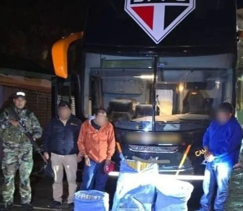 Ônibus do São Paulo apreendido com 86 kg de maconha em Cochabamba