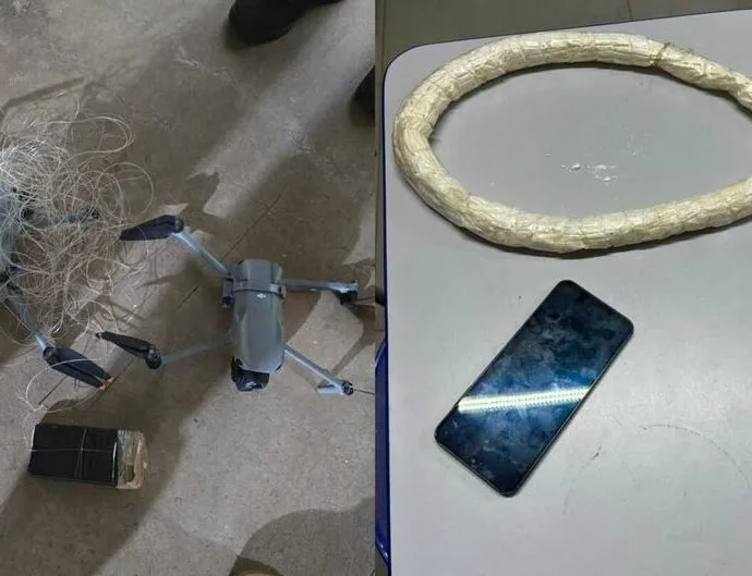 Drones interceptados com celulares e drogas em Campo Grande