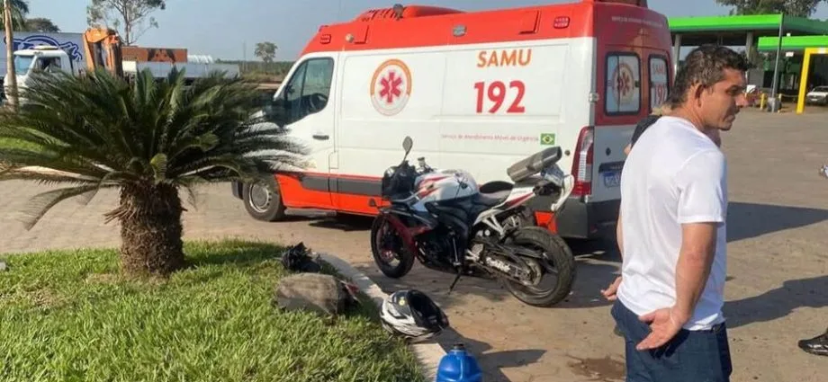 Motociclista sofre ferimentos em acidente com caminhão na BR-262 em Três Lagoas