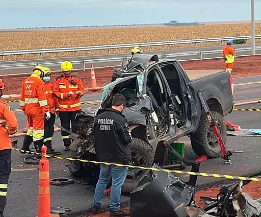 Três mortos em colisão na BR-163 em São Gabriel do Oeste