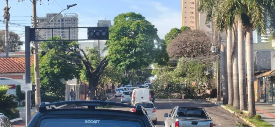 Trânsito em Campo Grande é afetado por apagão em semáforos após tempestade