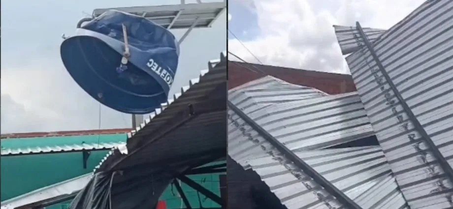 Rajadas de vento e chuva causam estragos em Água Clara