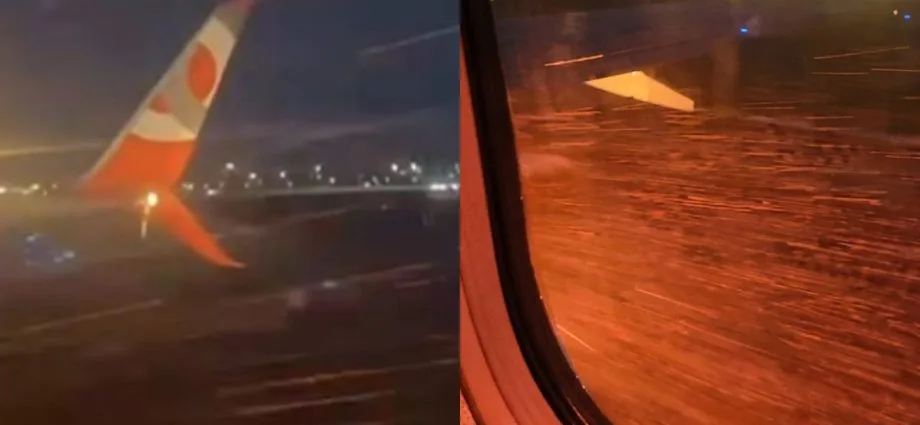 Avião da Gol pega fogo durante decolagem em Goiânia