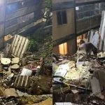 Prédio irregular desaba em morro no Rio de Janeiro