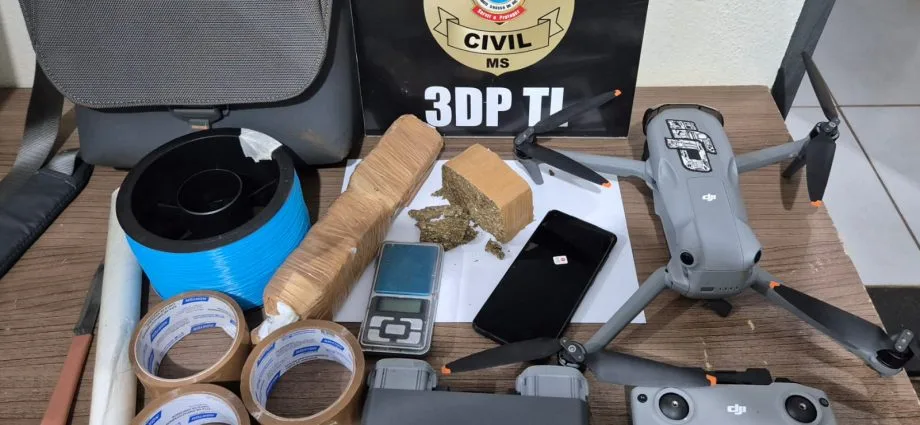 Foragido é preso com drogas e drone em Três Lagoas