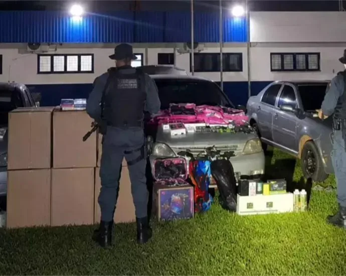 Apreensão de canetas emagrecedoras e cigarros contrabandeados na MS-162