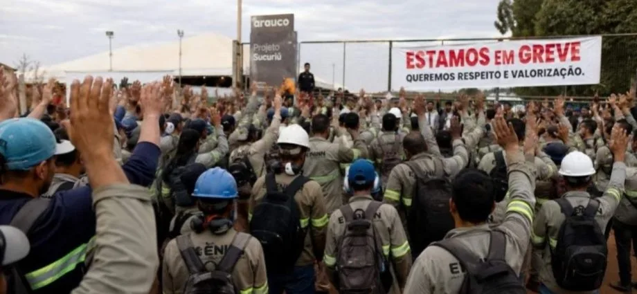 Paralisação das obras da Arauco em Inocência por negociações trabalhistas