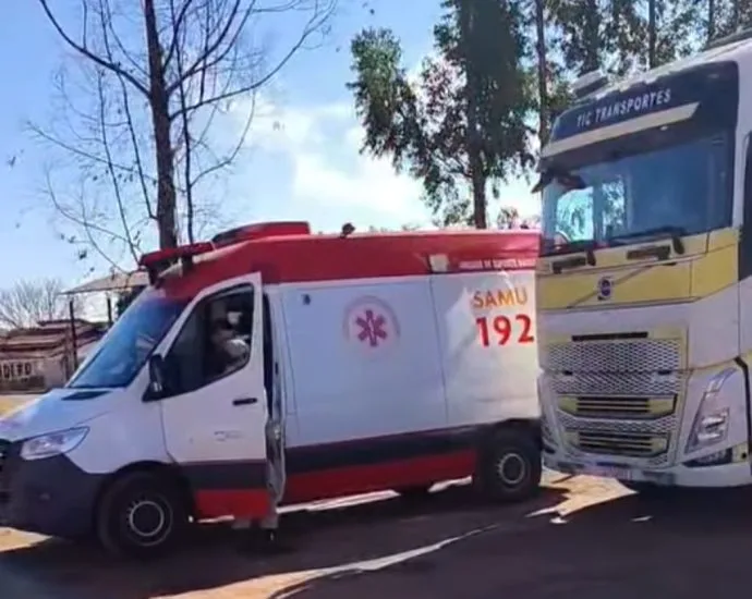 Homem passa mal durante limpeza de tanque de carreta em Três Lagoas