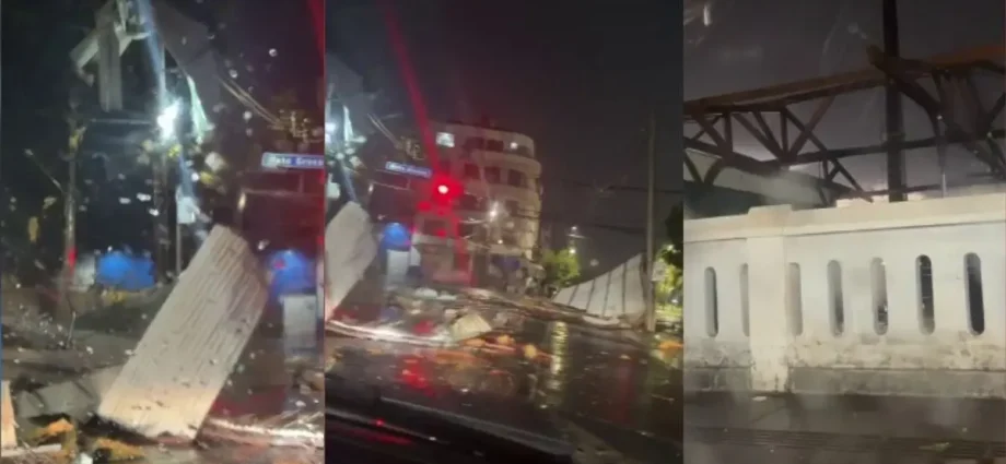 Temporal causa estragos no Armazém Cultural em Campo Grande