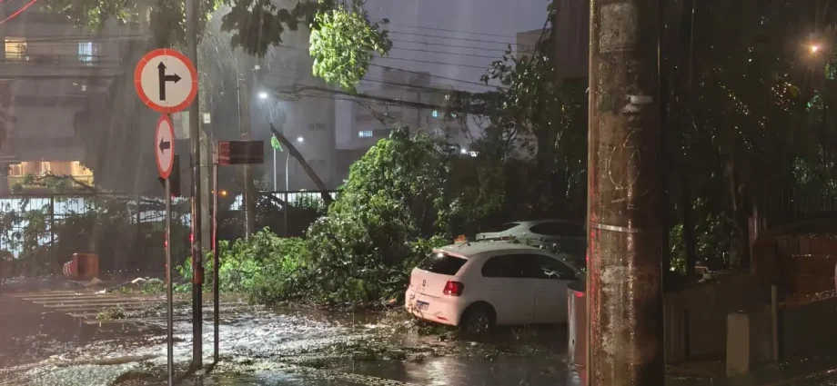 Temporal causa suspensão de aulas e afeta serviços em Campo Grande