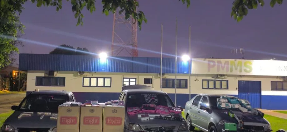 PM apreende 60 mil cigarros e canetas emagrecedoras em Sidrolândia, MS