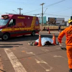 Ciclista morre após ser atingida por caminhão em Nova Andradina