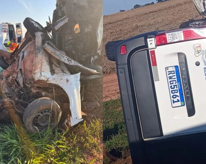Cinco mortos em acidente com van da Saúde na BR-163