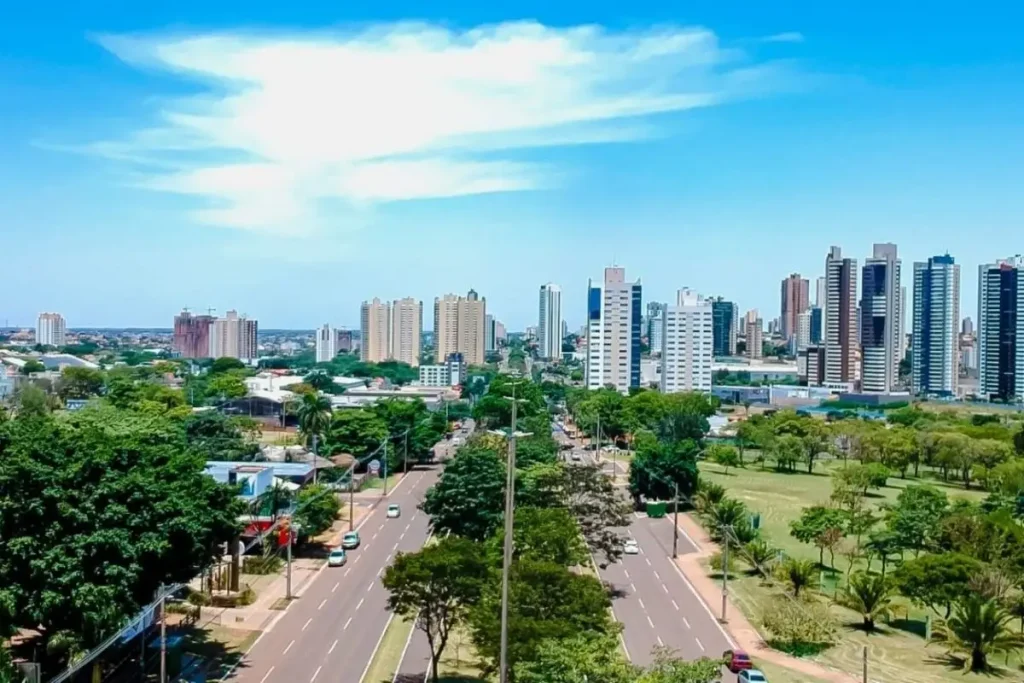 Imagem aérea do centro de Campo Grande. (Foto: Divulgação/Prefeitura de Campo Grande)