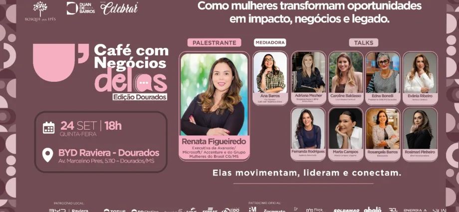 Café com Negócios Delas discute liderança feminina em Dourados