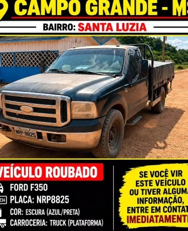 Furto de caminhão em condomínio na Vila Santa Luzia, Campo Grande