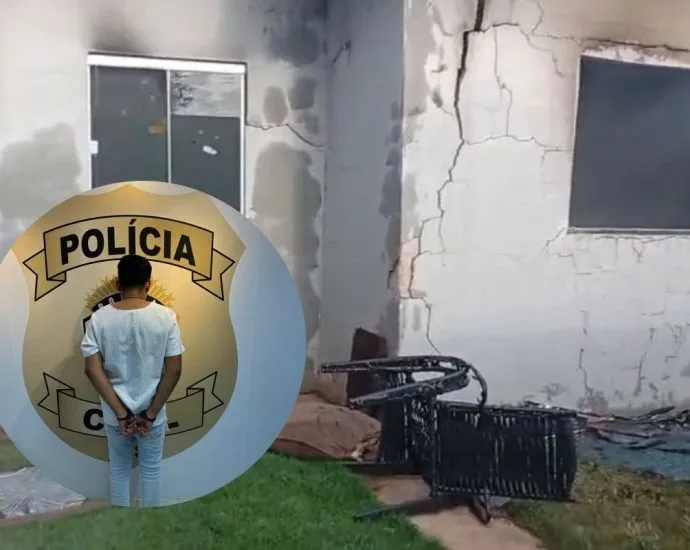 Homem é preso após incendiar casa da ex-companheira em Campo Grande