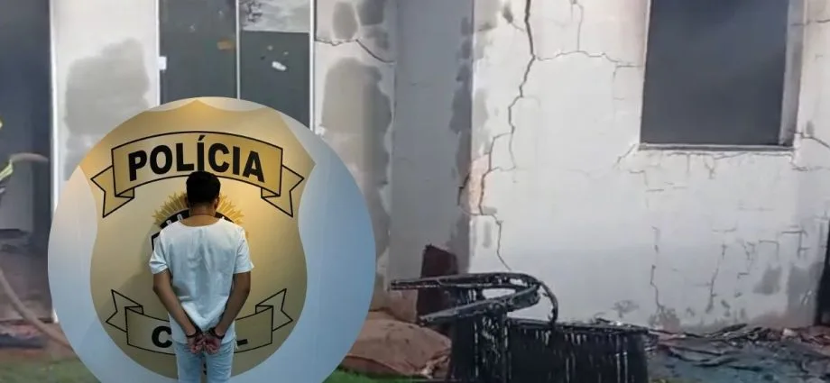 Homem é preso após incendiar casa da ex-companheira em Campo Grande