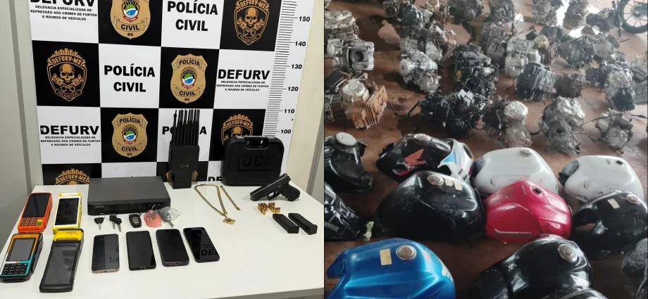 Polícia Civil desmantela desmanche clandestino de motos em Campo Grande