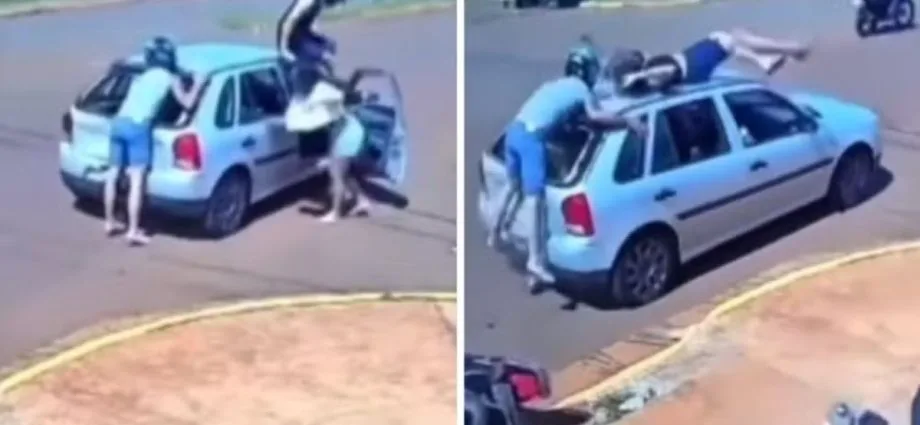 Motociclista colide com carro estacionado em São Gabriel do Oeste