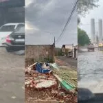 Cuiabá registra 20,2 milímetros de chuva em minutos; temporal causa danos e apagões