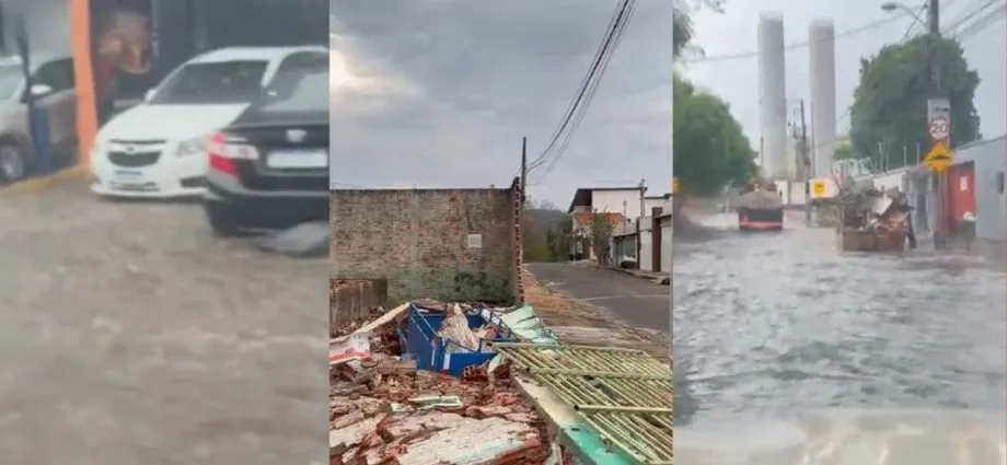 Cuiabá registra 20,2 milímetros de chuva em minutos; temporal causa danos e apagões