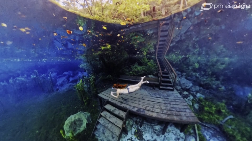 Mergulho no Rio Azul, em Bodoquena. (Imagem cedida: Jean Kelvin)