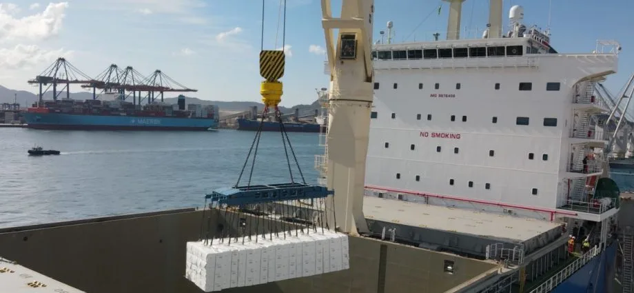 Suzano registra embarque de 39,1 mil toneladas de celulose em 24 horas no Porto de Santos