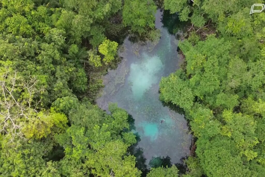 Rio Azul, em imagem áerea. (Foto: Maxsandro Martins)