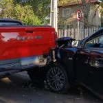 Engavetamento de veículos causa trânsito intenso na Avenida Mato Grosso em Campo Grande