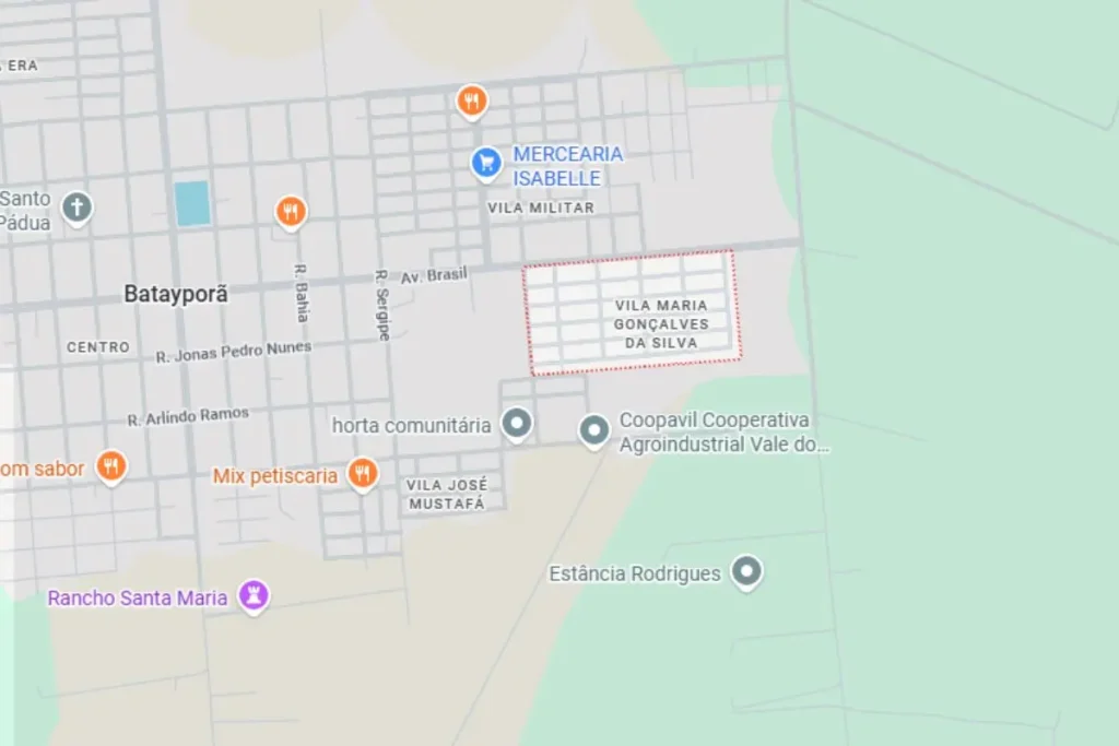 Bairro Vila Maria Gonçalves onde os assassinatos foram registrados. (Foto: Google Maps)