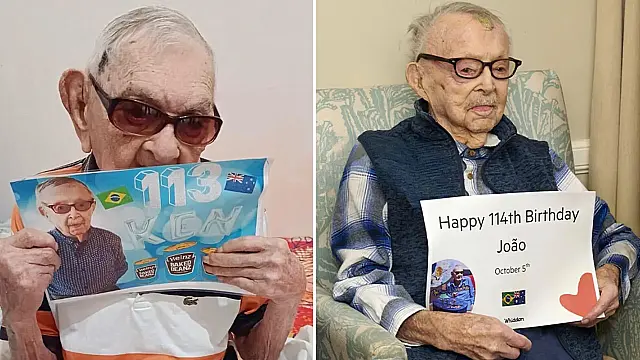 Coincidência reúne dois homens mais velhos do mundo em aniversário