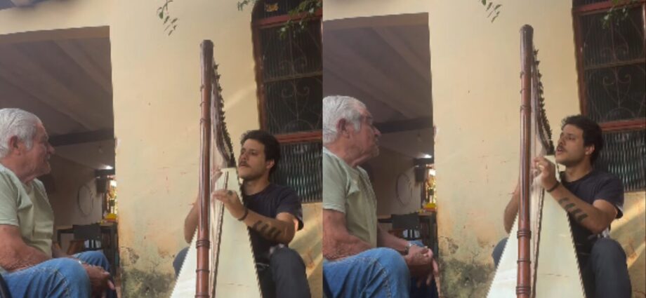 Dueto de polca paraguaia reúne harpa e tereré em Dourados