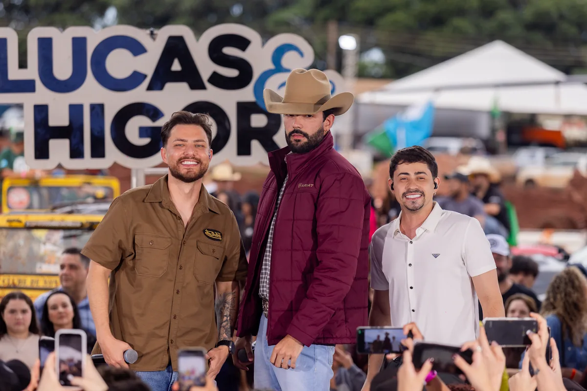 Lucas & Higor recebem convidado durante gravação em Mato Grosso do Sul