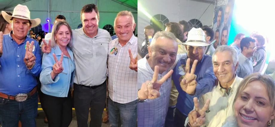 Prefeita Gerolina participa de ato em apoio a Flávio Bolsonaro em Água Clara