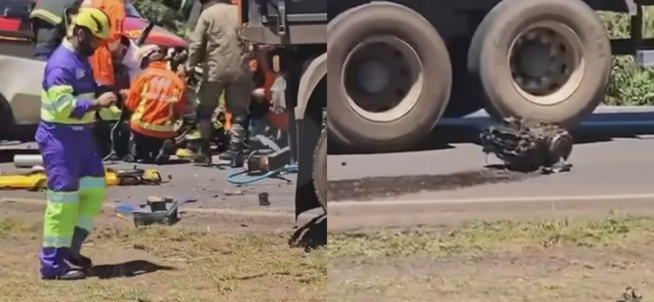 Acidente na BR-163 deixa motorista morto e passageiro grave em Naviraí
