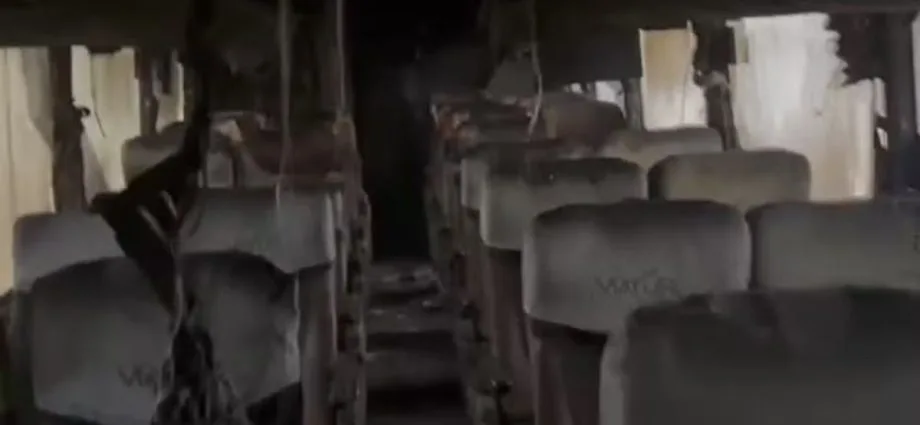 Homem é preso após incendiar ônibus na BR-262 em Mato Grosso do Sul